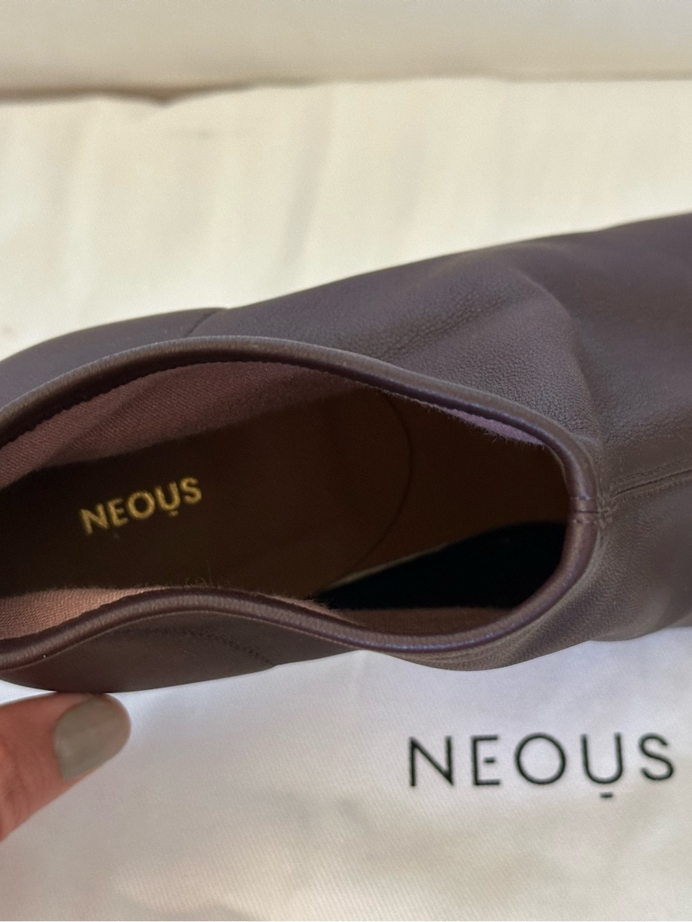 NEOUS Nosa Dark Chocolate Leather Ankle Boots EU 37 - Picture 5 of 6